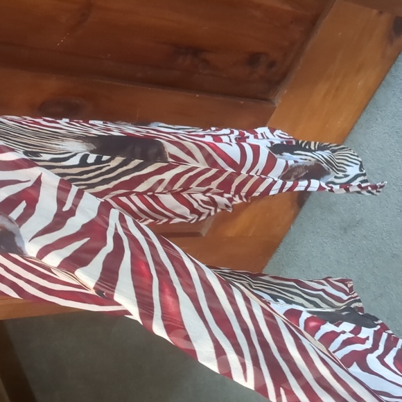 Vintage JOSEPH RIBKOFF* animal print strappy maxi dress & jacket combo chiffon - Picture 8 of 13